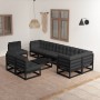 10-piece garden furniture set with solid pine wood cushions by vidaXL, Garden sets - Ref: Foro24-3076693, Price: 1,00 €, Disc...