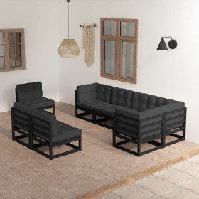 Garden furniture 8 pieces and cushions solid pine wood by vidaXL, Garden sets - Ref: Foro24-3076678, Price: 888,97 €, Discoun...