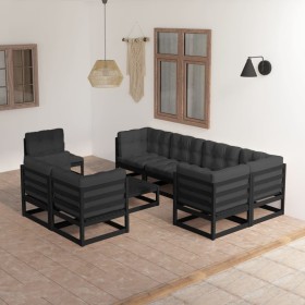 9-piece garden furniture set with solid pine wood cushions by vidaXL, Garden sets - Ref: Foro24-3076723, Price: 1,00 €, Disco...