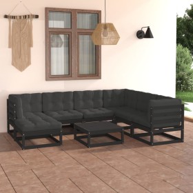 Garden furniture 8 pieces and solid pine wood cushions by vidaXL, Garden sets - Ref: Foro24-3076763, Price: 879,99 €, Discoun...