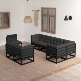 Garden furniture 8 pieces and cushions solid pine wood by vidaXL, Garden sets - Ref: Foro24-3076718, Price: 931,63 €, Discoun...