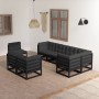 Garden furniture 8 pieces and cushions solid pine wood by vidaXL, Garden sets - Ref: Foro24-3076718, Price: 932,32 €, Discoun...