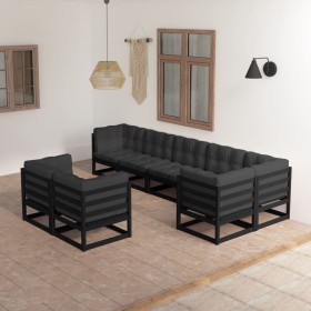 Garden furniture 8 pieces and cushions solid pine wood by vidaXL, Garden sets - Ref: Foro24-3076708, Price: 932,99 €, Discoun...