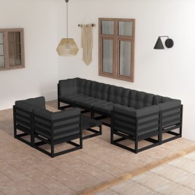 Garden furniture set 9 pieces and cushions solid pine wood by vidaXL, Garden sets - Ref: Foro24-3076713, Price: 1,00 €, Disco...