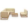 9-piece garden furniture set with solid pine wood cushions by vidaXL, Garden sets - Ref: Foro24-3076672, Price: 904,99 €, Dis...