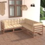 Gartenmöbelset 5-tlg. und Kissen aus massivem Kiefernholz von vidaXL, Gartensets - Ref: Foro24-3076777, Preis: 553,26 €, Raba...