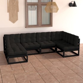 Garden furniture set 6 pieces and cushions solid pine wood by vidaXL, Garden sets - Ref: Foro24-3076738, Price: 659,10 €, Dis...