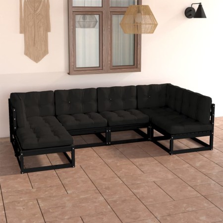 Gartenmöbel-Set 6-teilig und Kissen aus massivem Kiefernholz von vidaXL, Gartensets - Ref: Foro24-3076738, Preis: 659,10 €, R...