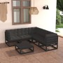 Garden furniture set 6 pieces and cushions solid pine wood by vidaXL, Garden sets - Ref: Foro24-3076783, Price: 633,29 €, Dis...