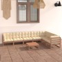 Garden furniture set 8 pcs honey brown pine wood cushions by vidaXL, Garden sets - Ref: Foro24-3076802, Price: 797,99 €, Disc...