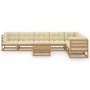 Garden furniture set 8 pcs honey brown pine wood cushions by vidaXL, Garden sets - Ref: Foro24-3076802, Price: 797,99 €, Disc...