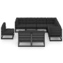 10-piece garden furniture set with black pine wood cushions by vidaXL, Garden sets - Ref: Foro24-3076843, Price: 1,00 €, Disc...