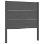 Gray solid wood bed frame with headboard 90x200 cm by vidaXL, Beds and slatted bases - Ref: Foro24-3194623, Price: 112,99 €, ...