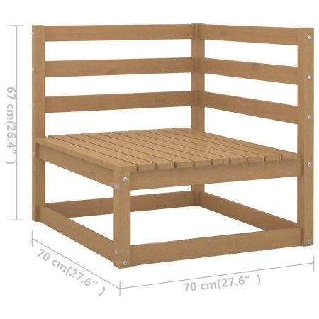 Set de muebles de jardín 10 pzs cojines madera pino marrón miel de vidaXL, Conjuntos de jardín - Ref: Foro24-3076912, Precio:...