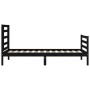 Estructura de cama con cabecero madera maciza negro 90x200 cm de vidaXL, Camas y somieres - Ref: Foro24-3194690, Precio: 120,...