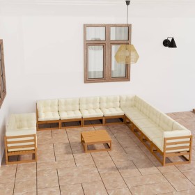 Garden furniture set 12 pieces honey brown pine wood cushions by vidaXL, Garden sets - Ref: Foro24-3076992, Price: 1,00 €, Di...