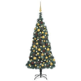 Árbol de Navidad artificial con LEDs y bolas PVC verde 120 cm de vidaXL, Arboles de navidad - Ref: Foro24-3077826, Precio: 83...