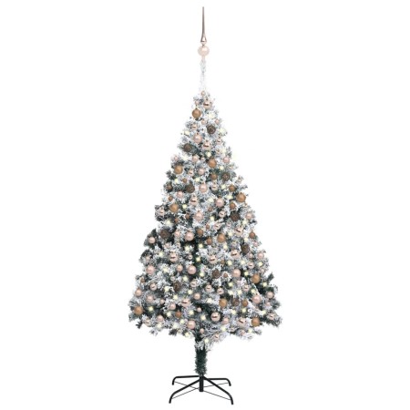 Árbol de Navidad con luces LEDs, bolas y nieve verde 300 cm de vidaXL, Arboles de navidad - Ref: Foro24-3077842, Precio: 236,...