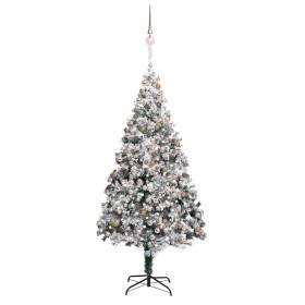 Weihnachtsbaum mit LED-Lichtern, Kugeln und grünem Schnee 400 cm von vidaXL, Weihnachtsbäume - Ref: Foro24-3077843, Preis: 47...