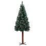 Slim artificial Christmas tree with LEDs and green balls 210 cm by vidaXL, Christmas trees - Ref: Foro24-3077865, Price: 106,...