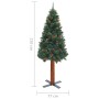 Schlanker Weihnachtsbaum mit Lichtern und Kugeln grün 210 cm von vidaXL, Weihnachtsbäume - Ref: Foro24-3077862, Preis: 115,30...