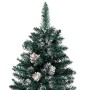 Árbol Navidad artificial delgado con LEDs y bolas verde 210 cm de vidaXL, Arboles de navidad - Ref: Foro24-3077913, Precio: 9...