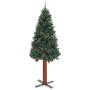 Árbol de Navidad delgado con luces y bolas verde 210 cm de vidaXL, Arboles de navidad - Ref: Foro24-3077910, Precio: 94,45 €,...