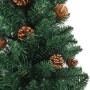 Árbol de Navidad delgado con luces y bolas verde 210 cm de vidaXL, Arboles de navidad - Ref: Foro24-3077910, Precio: 94,45 €,...