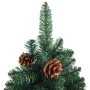 Árbol de Navidad delgado con luces y bolas verde 210 cm de vidaXL, Arboles de navidad - Ref: Foro24-3077910, Precio: 94,45 €,...