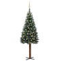 Árbol Navidad artificial delgado con LEDs y bolas verde 180 cm de vidaXL, Arboles de navidad - Ref: Foro24-3077816, Precio: 9...