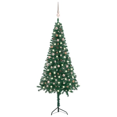 Künstlicher Weihnachtsbaum mit LED-Ecke und grünen Kugeln 240 cm von vidaXL, Weihnachtsbäume - Ref: Foro24-3077956, Preis: 89...