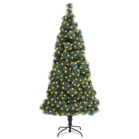 Árbol de Navidad con luces y soporte PET verde 210 cm de vidaXL, Arboles de navidad - Ref: Foro24-3077776, Precio: 81,47 €, D...