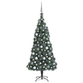 Künstlicher Weihnachtsbaum mit LEDs und grünen PVC&PE-Kugeln 120 cm von vidaXL, Weihnachtsbäume - Ref: Foro24-3077922, Preis:...