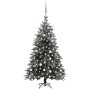 Árbol de Navidad con LED, nieve y bolas PVC&PE verde 150 cm de vidaXL, Arboles de navidad - Ref: Foro24-3077928, Precio: 132,...