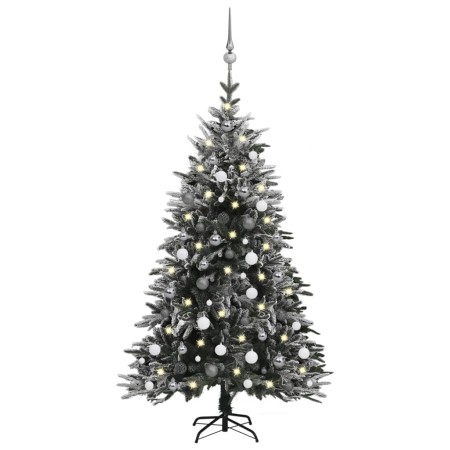 Weihnachtsbaum mit LED, Schnee und grünen PVC&PE-Kugeln 150 cm von vidaXL, Weihnachtsbäume - Ref: Foro24-3077928, Preis: 132,...