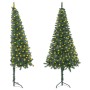 Corner artificial Christmas tree with LED PVC green 150 cm by vidaXL, Christmas trees - Ref: Foro24-3077933, Price: 30,04 €, ...