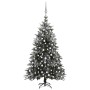 Árbol de Navidad con LED, bolas y nieve flocada PVC y PE 240 cm de vidaXL, Arboles de navidad - Ref: Foro24-3077931, Precio: ...