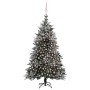 Christmas tree with LED, balls and flocked snow PVC and PE 240 cm by vidaXL, Christmas trees - Ref: Foro24-3077883, Price: 29...