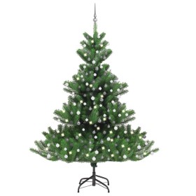 Nordmann fir Christmas tree with LEDs and green balls 240 cm by vidaXL, Christmas trees - Ref: Foro24-3077734, Price: 265,46 ...