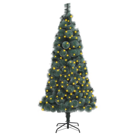 Árbol de Navidad con luces y soporte PET verde 150 cm de vidaXL, Arboles de navidad - Ref: Foro24-3077774, Precio: 40,11 €, D...