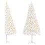 Árbol de Navidad artificial de esquina con LED PVC blanco 240cm de vidaXL, Arboles de navidad - Ref: Foro24-3077941, Precio: ...