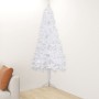 Corner artificial Christmas tree with LED white PVC 240cm by vidaXL, Christmas trees - Ref: Foro24-3077941, Price: 42,87 €, D...