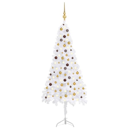 LED corner Christmas tree and white PVC balls 240 cm by vidaXL, Christmas trees - Ref: Foro24-3077951, Price: 60,21 €, Discou...