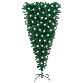 Inverted artificial Christmas tree with green LEDs 120 cm by vidaXL, Christmas trees - Ref: Foro24-3077973, Price: 26,54 €, D...