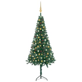 Künstlicher Weihnachtsbaum mit LED-Ecke und grünen Kugeln 240 cm von vidaXL, Weihnachtsbäume - Ref: Foro24-3077946, Preis: 80...