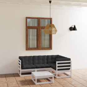 5-piece garden furniture set with solid pine wood cushions by vidaXL, Garden sets - Ref: Foro24-3076600, Price: 367,99 €, Dis...