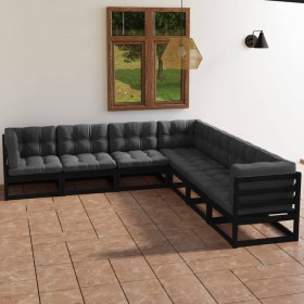 Gartenmöbel-Set 7-teilig und Kissen aus massivem Kiefernholz von vidaXL, Gartensets - Ref: Foro24-3076558, Preis: 757,99 €, R...