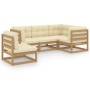 5-piece garden furniture set with solid pine wood cushions by vidaXL, Garden sets - Ref: Foro24-3076627, Price: 553,99 €, Dis...