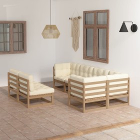 Garden furniture set 7 pieces and cushions solid pine wood by vidaXL, Garden sets - Ref: Foro24-3076657, Price: 761,99 €, Dis...