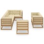 Garden furniture 8 pieces and cushions solid pine wood by vidaXL, Garden sets - Ref: Foro24-3076717, Price: 999,58 €, Discoun...